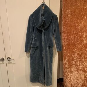 Velvet full length coat